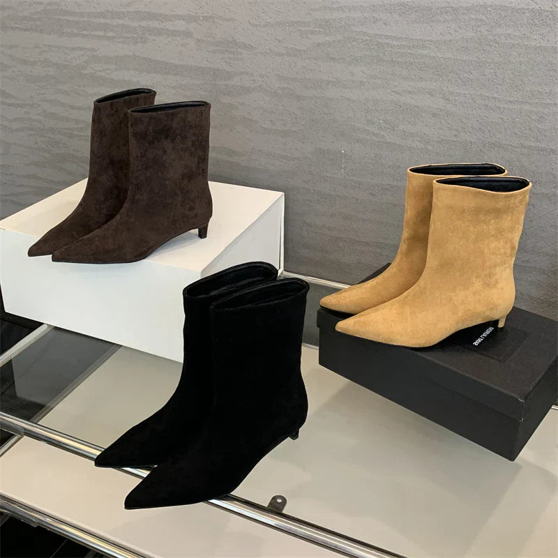 Winterlaarzen - LuxeFit - Suède Materiaal - Dunne Hak Design
