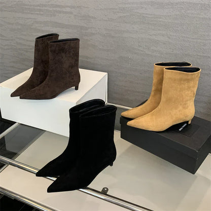 Winterlaarzen - LuxeFit - Suède Materiaal - Dunne Hak Design