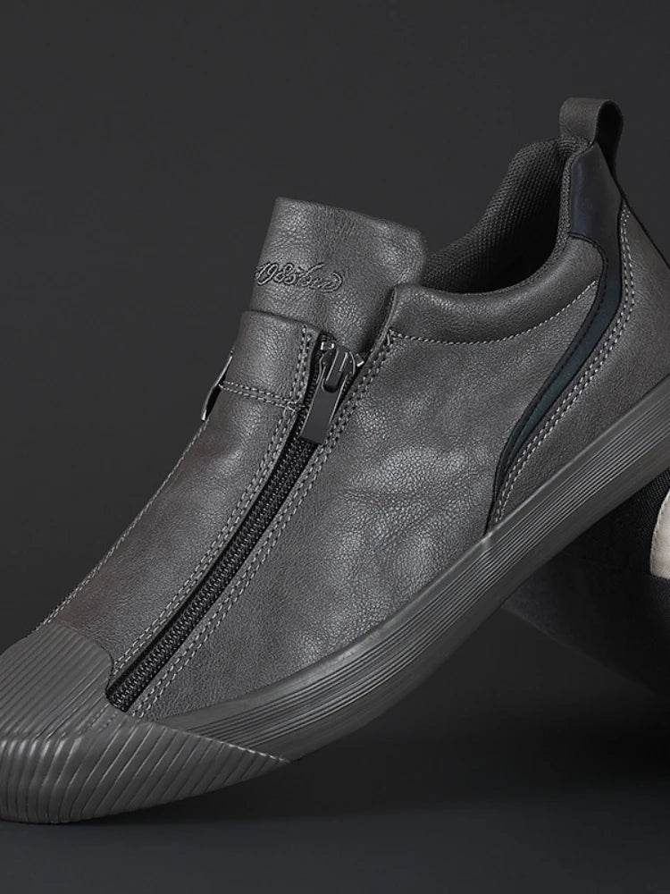 Heren Sneakers - FlexStride - Zacht Leer - Trendy Comfort