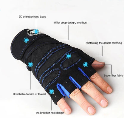 Fitness Handschoenen - PowerFlex - Schokbestendige Bescherming - Sport & Fietsen