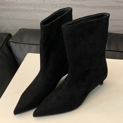 Winterlaarzen - LuxeFit - Suède Materiaal - Dunne Hak Design
