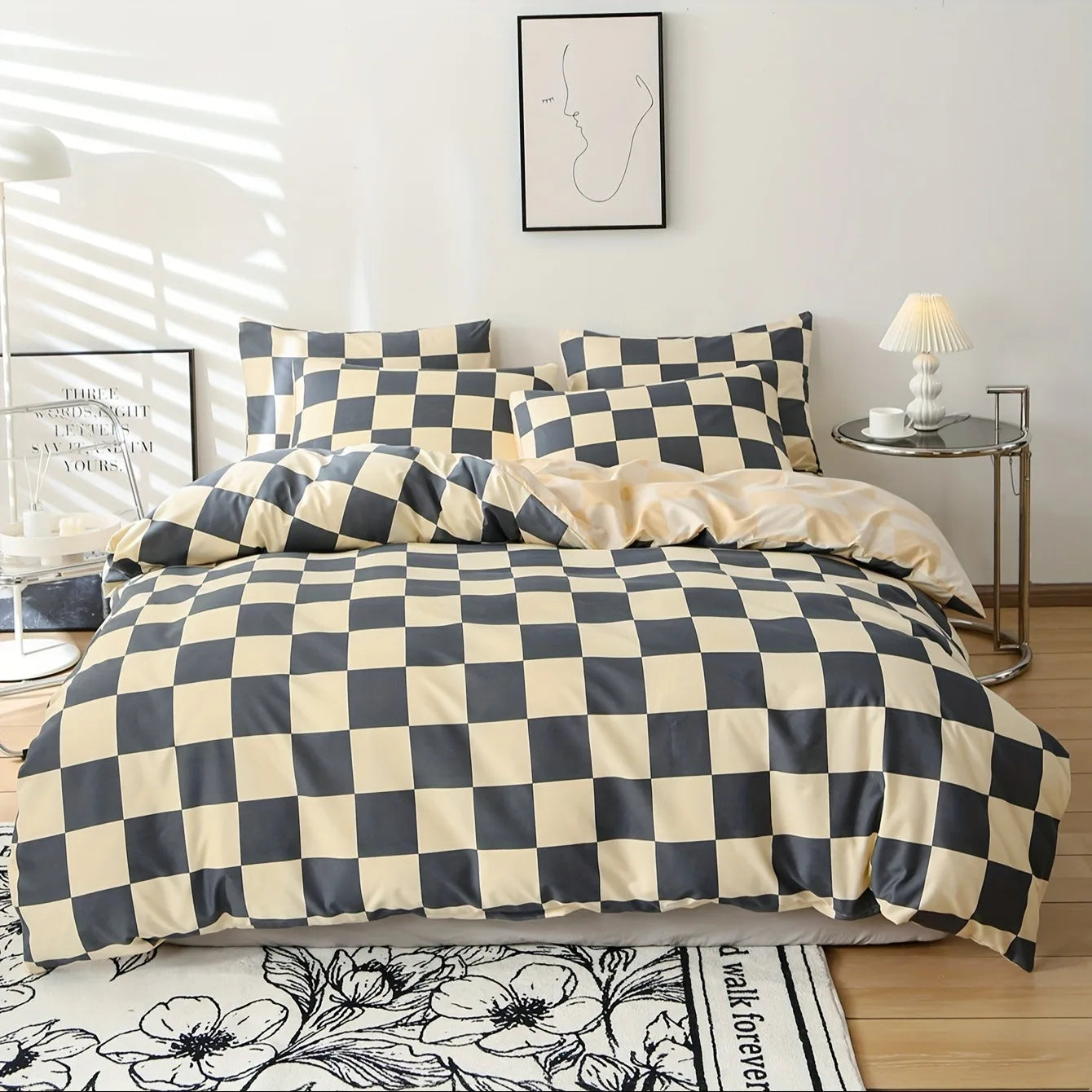 Dekbedovertrekset - CozyLux - Modern Geruit - 3 Delig Beddengoed