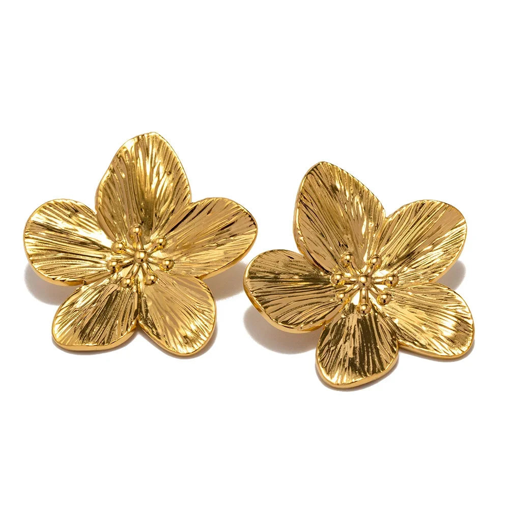 Oorbellen - Luxora - Vintage Goud - Bloem Design
