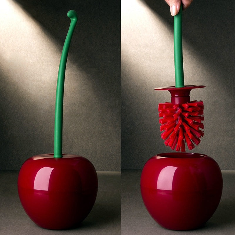 Toiletborstel Set - CherryBrush - Stijlvol Ontwerp - Badkamer Accessoire