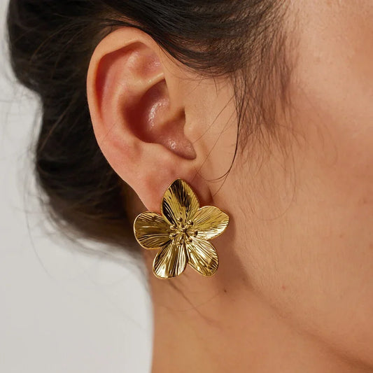 Oorbellen - Luxora - Vintage Goud - Bloem Design