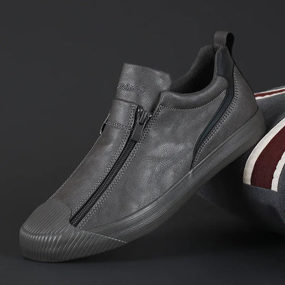 Heren Sneakers - FlexStride - Zacht Leer - Trendy Comfort