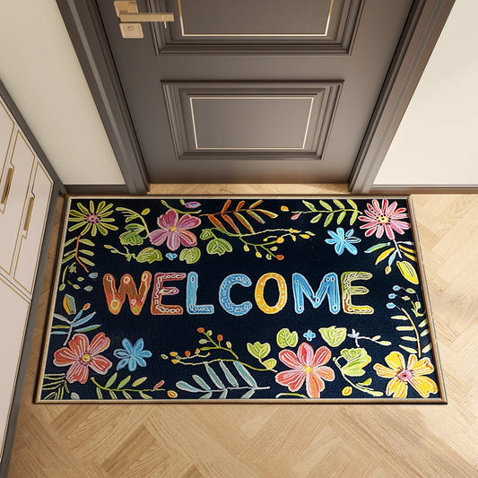 Deurmat - FloraStep - Bloemen Design - Antislip Tapijt