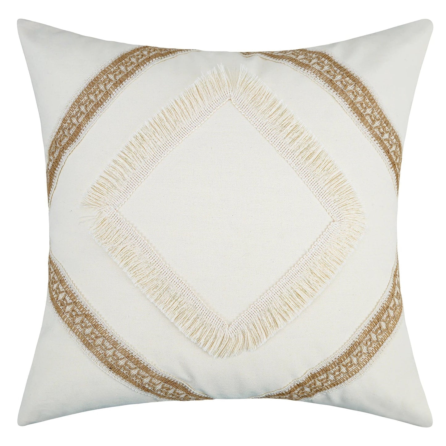 Bohemian Kussenhoes - DecoLuxe - Geometrisch Patroon - Franjes Detail