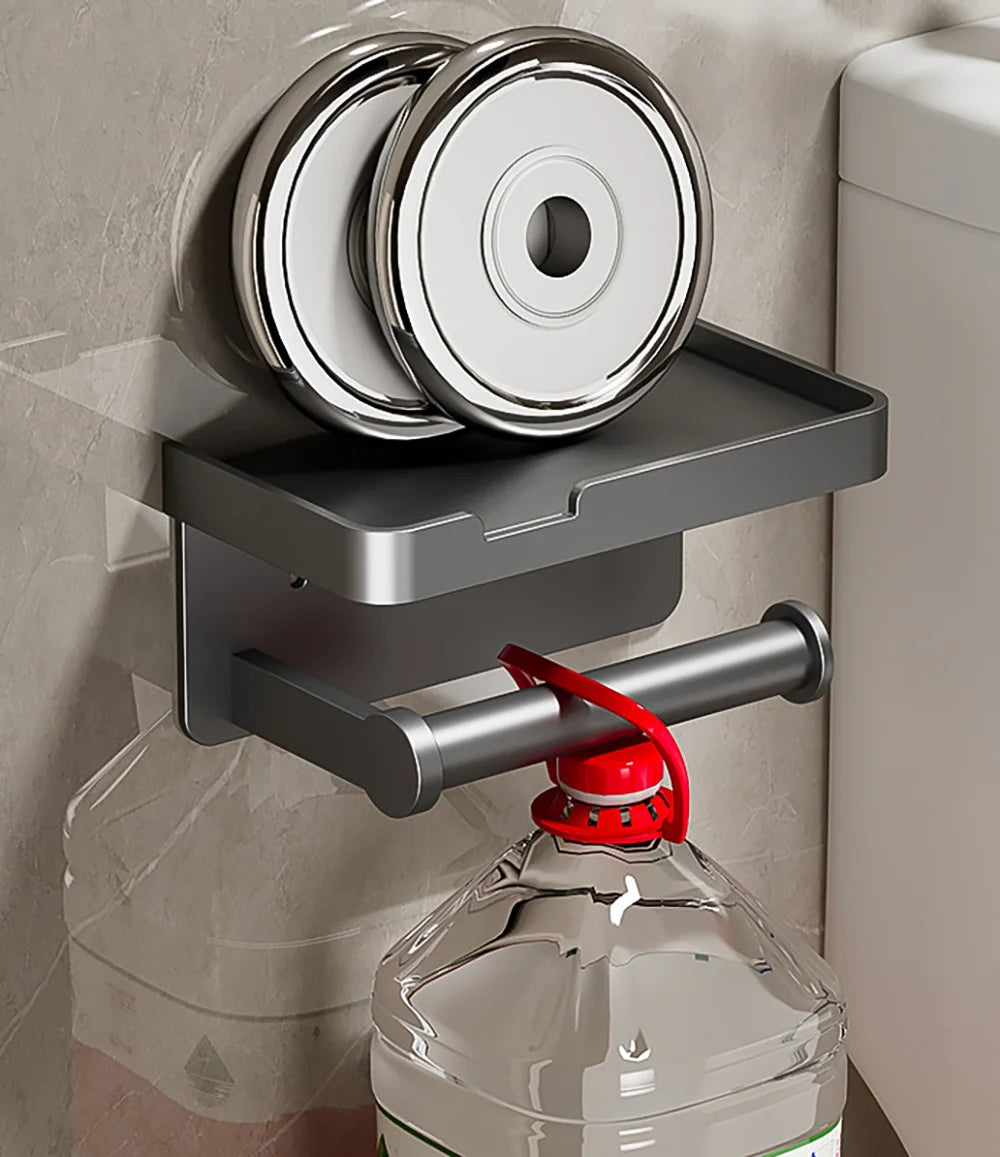 Toiletrolhouder - LuxiPro - Wandmontage - Badkamer Organizer