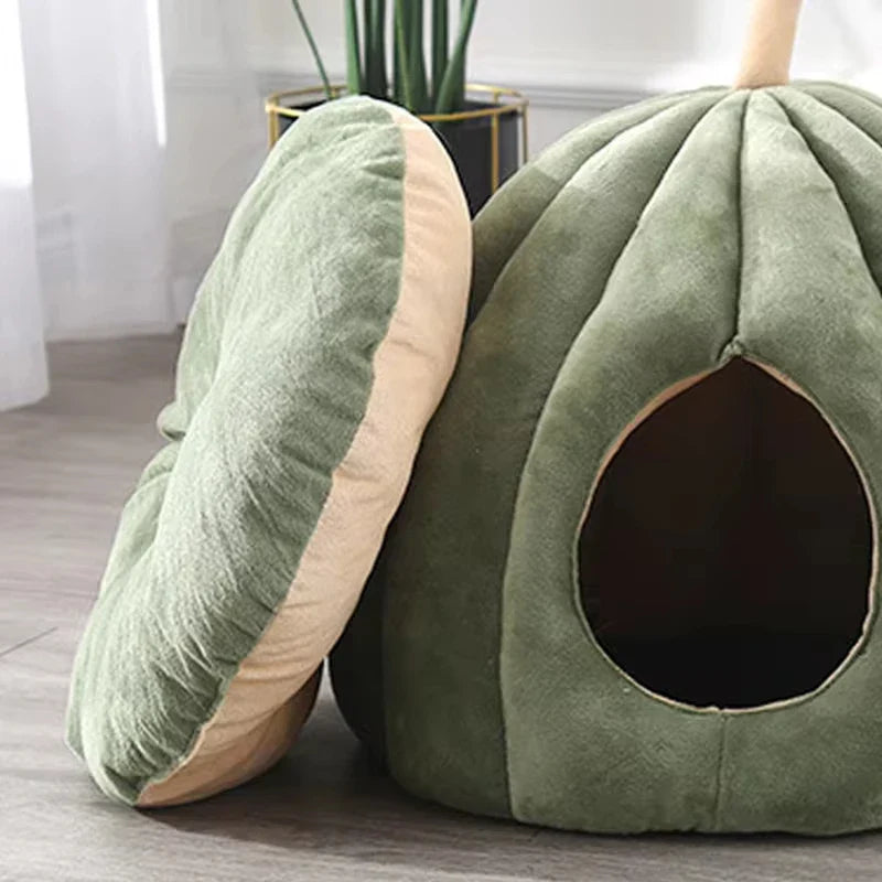 Kattenbed - CozyNest - Pompoenvorm - Warm & Wasbaar