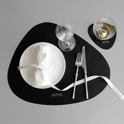 Leren placemats - LuxMat - Waterdichte Bescherming - Antislip Ontwerp