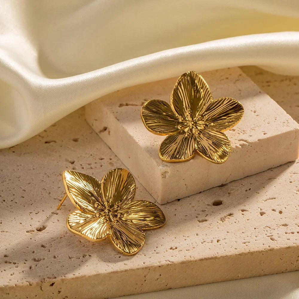 Oorbellen - Luxora - Vintage Goud - Bloem Design