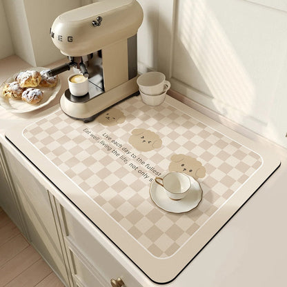 Afvoer Mat - QuickDry - Absorberend Design - Keukenblad