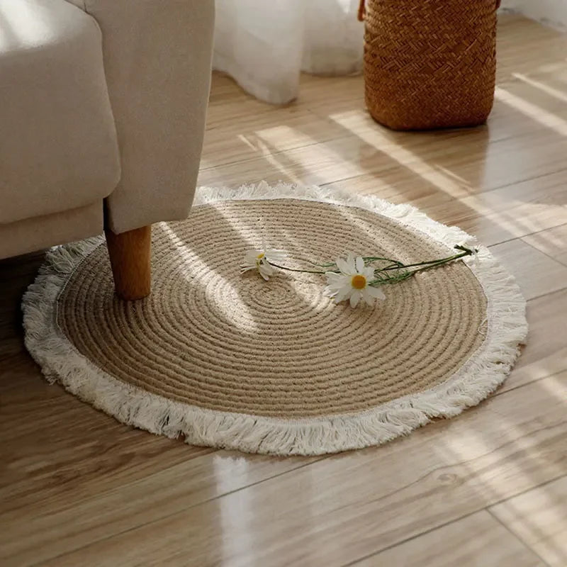 Jute Tapijt - EcoWeave - Handgemaakt Design - Vintage Charme