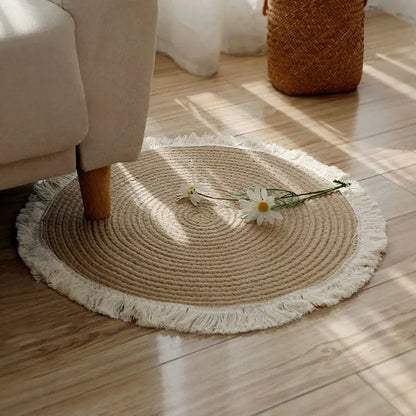 Jute Tapijt - EcoWeave - Handgemaakt Design - Vintage Charme