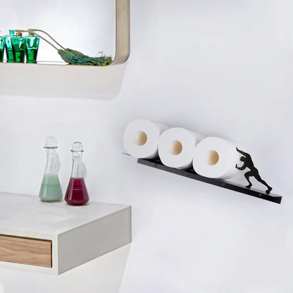 Toiletrolhouder - BathFlex - Roestvrijstaal - Wandbevestiging Opslag