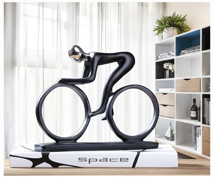 Fietsersbeeld - ArtCycle - Abstract Design - Resin Beeld