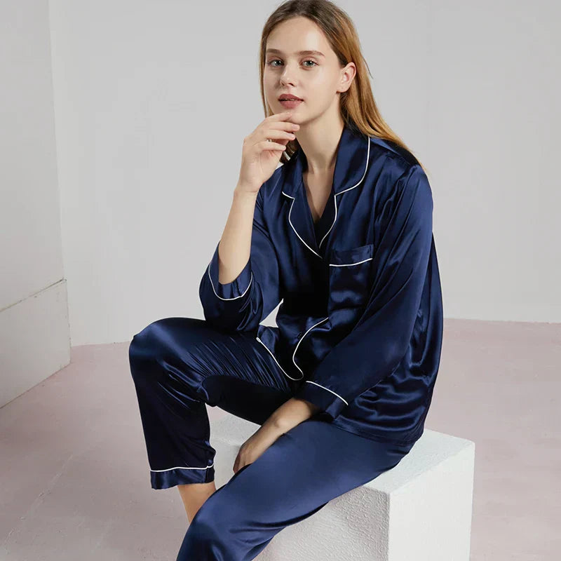 Zijden Pyjama's - LuxeSleep - Comfortabele Pasvorm - Elegante Nachtkleding
