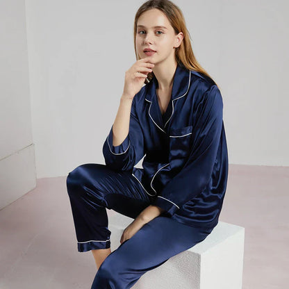 Zijden Pyjama's - LuxeSleep - Comfortabele Pasvorm - Elegante Nachtkleding