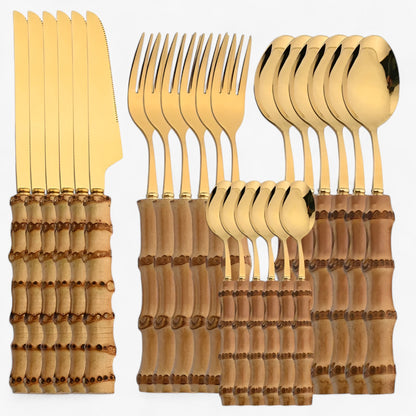 Bamboe Bestekset - EcoCraft - Duurzaam Materiaal - Elegante Vormgeving