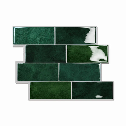 Wandstickers - DecoFlex - Groene Baksteenpatroon - Waterdicht Peel & Stick