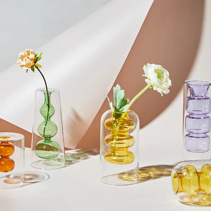 Glazen Vaas - BloomCraft - Artistiek Design - Scandinavische Stijl