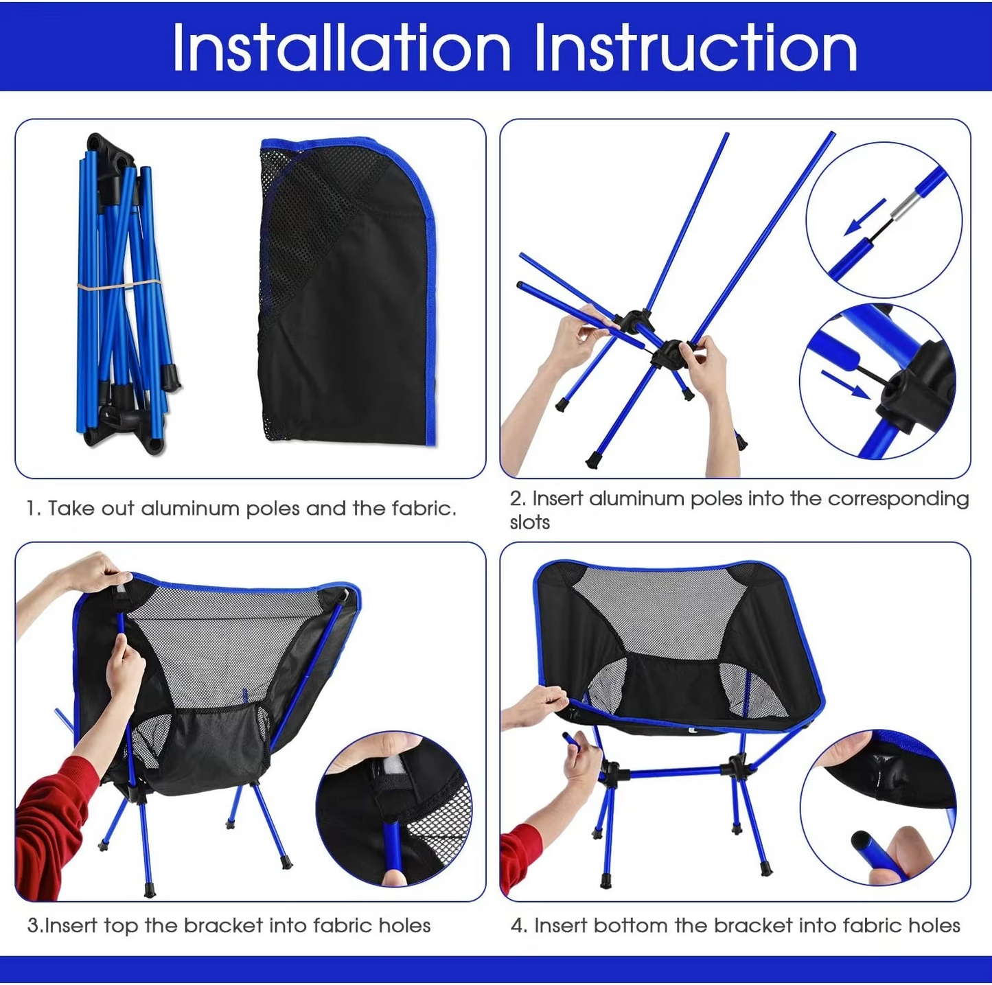 Campingstoel - FlexiSeat - Lichtgewicht Vouwbaar - Compact Comfort