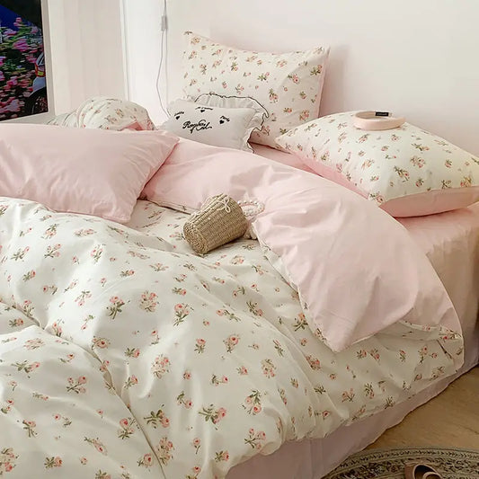 Beddengoed Set - DreamLuxe - Bloemige Elegantie - Ultiem Zacht Comfort