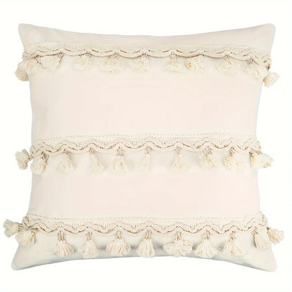 Bohemian Kussenhoes - DecoLuxe - Geometrisch Patroon - Franjes Detail