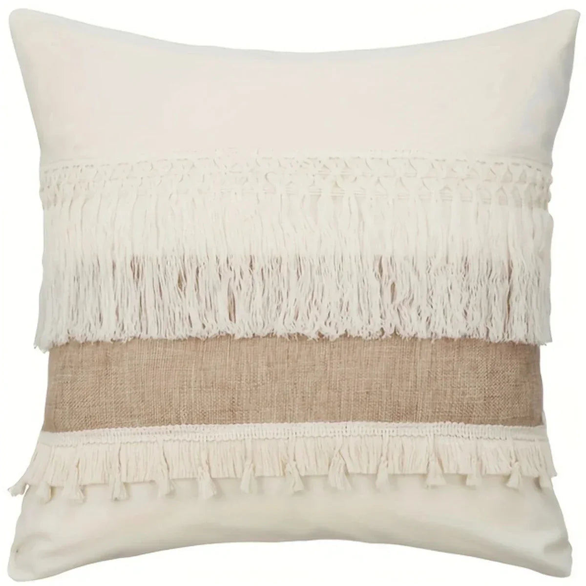 Bohemian Kussenhoes - DecoLuxe - Geometrisch Patroon - Franjes Detail