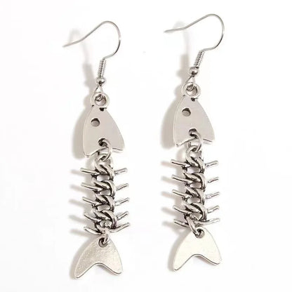 Oorbellen - EleganceGem - Visgraat Design - Antiek Zilver