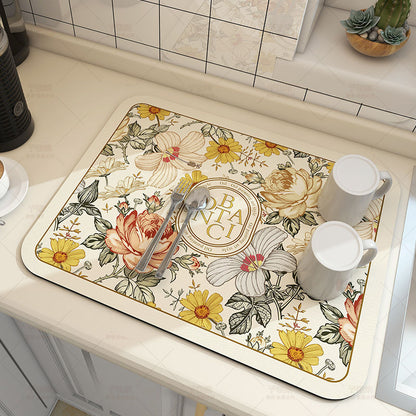 Afvoer Mat - QuickDry - Absorberend Design - Keukenblad