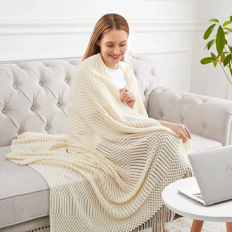 Geweven Deken - SoftLoom - Cozy Design - Franje Detail