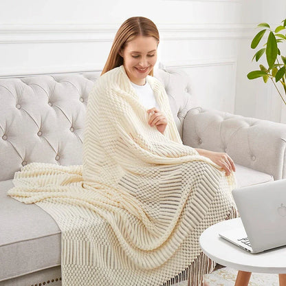 Geweven Deken - SoftLoom - Cozy Design - Franje Detail