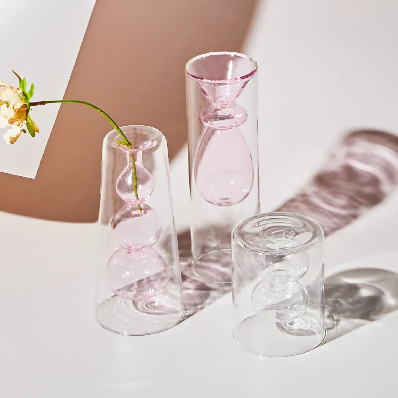 Glazen Vaas - BloomCraft - Artistiek Design - Scandinavische Stijl