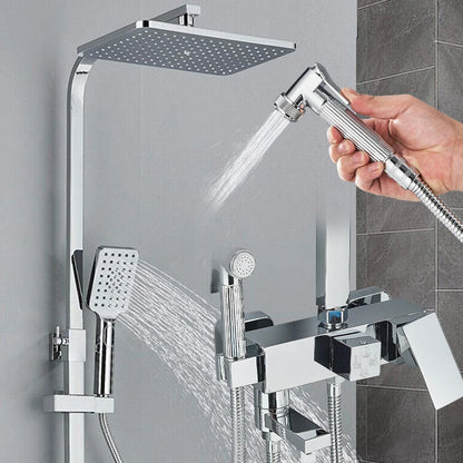 Doucheset - AquaFlow - Messing Mengkraan - Regen Douche Set