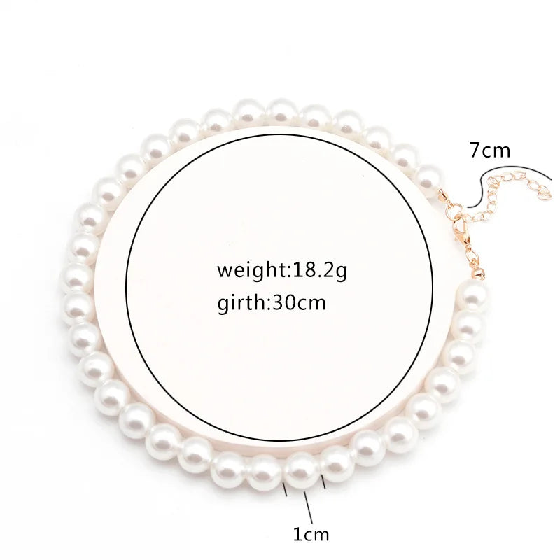Halsketting - PearlEssence - Imitatie Zoetwater - Elegante Ketting