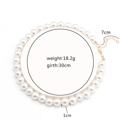 Halsketting - PearlEssence - Imitatie Zoetwater - Elegante Ketting