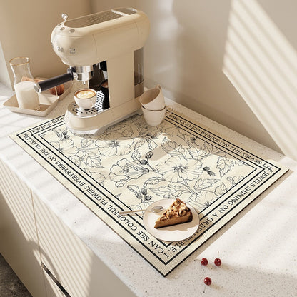 Afvoer Mat - QuickDry - Absorberend Design - Keukenblad
