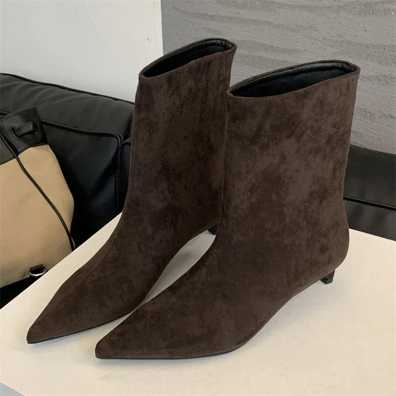 Winterlaarzen - LuxeFit - Suède Materiaal - Dunne Hak Design