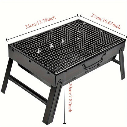 Draagbare Vouwbarbecue - GrillMax - Rookloos Ontwerp - Buiten Koken