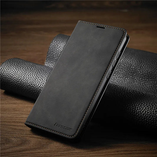 iPhone Hoes - SleekGuard - Magnetische Sluiting - Lederen Bescherming