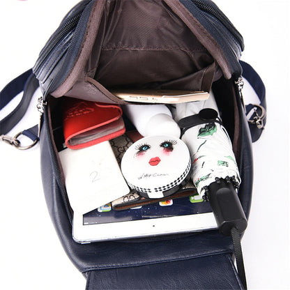 Anti-diefstal Rucksack - SecurePack - Leren Design - Dames Mode
