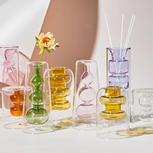 Glazen Vaas - BloomCraft - Artistiek Design - Scandinavische Stijl