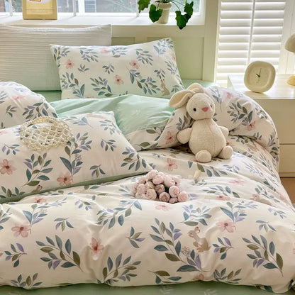 Luxe Dekbedovertrek - DreamLux - Elegante Bloemenpatroon - Zachte Stof