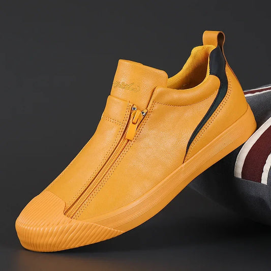 Heren Sneakers - FlexStride - Zacht Leer - Trendy Comfort