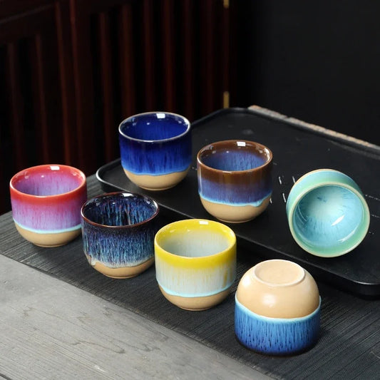 Theekop - ColorGlow - Keramisch Design - Elegant met Verf Druppels
