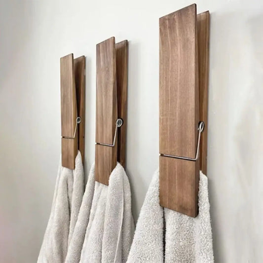 Houten Handdoekhanger - LuxeWood - Stijlvol Ontwerp - Eenvoudige Installatie