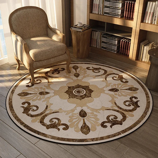 Rond Tapijt - LuxeWeave - Amerikaanse Stijl - Slaapkamer Decor