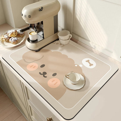 Afvoer Mat - QuickDry - Absorberend Design - Keukenblad